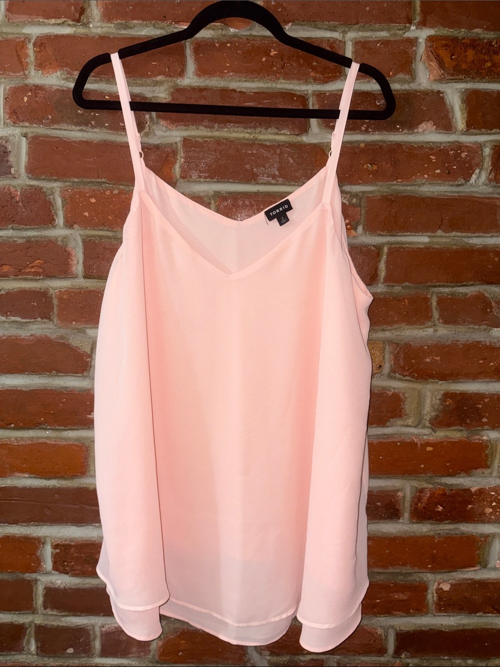 torrid Light Pink V-Neck Chiffon Cami